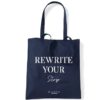 MyblueprintVF - Totebag 2021 -Rewrite Your Story - Bleu - Marine - lifestyle Rêves Développement Personnel Slow Living